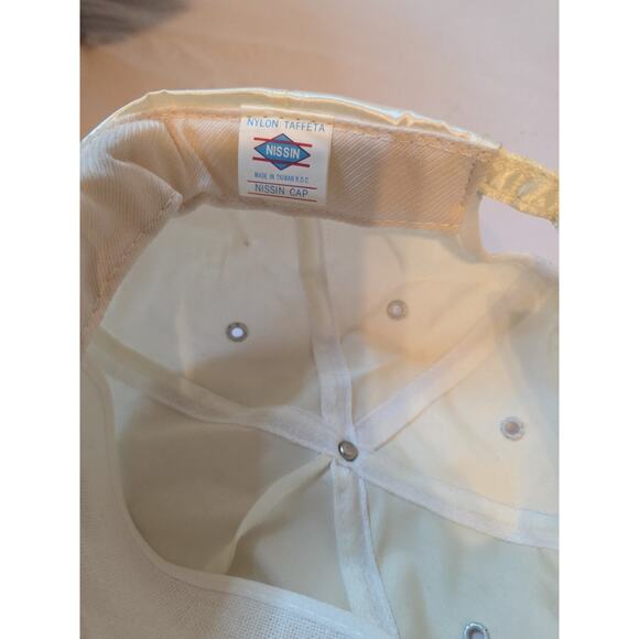 Vintage Nissin Camaro Z28 Hat Cap Satiny Material White Red Letters 90s - Picture 13 of 16